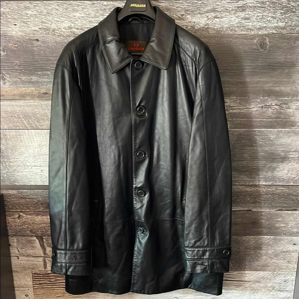 Men’s Danier black leather jacket